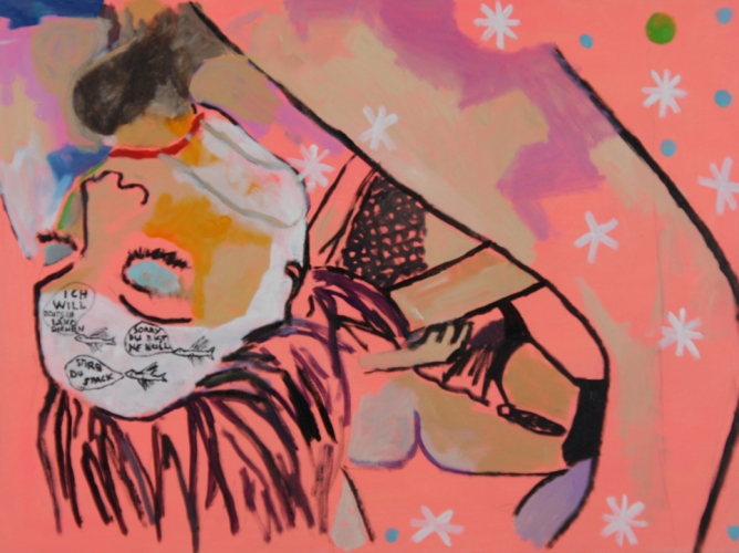 Die Patriotin<br /><br />2009<br />Oil on canvas<br />60 x 80 x 2 cm